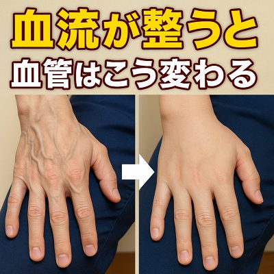 気功で手の血流改善、血管の盛り上がりもスッと消えるリアル動画